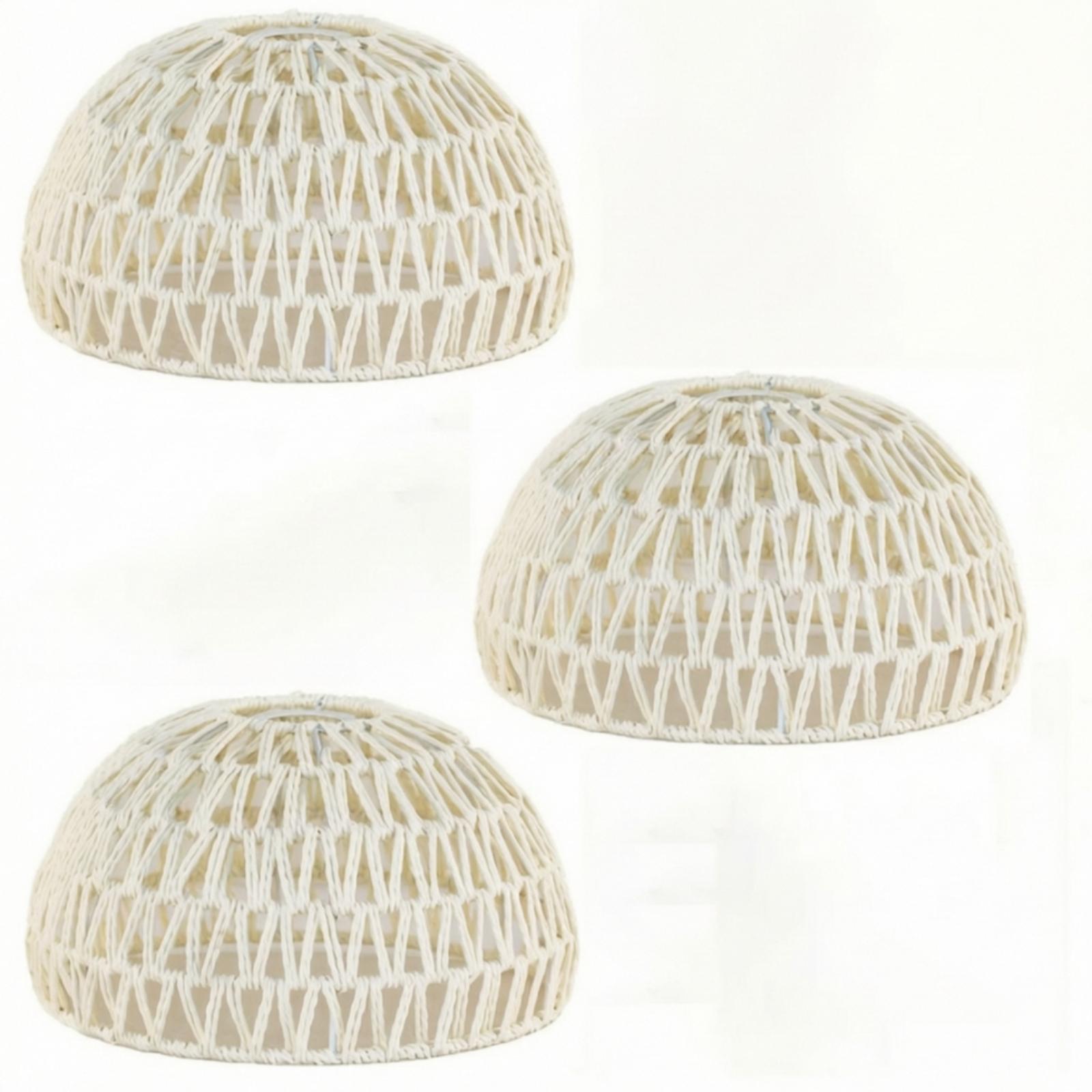 Wicker Pendant Shade - Lampenschirm aus Papierseil im Weidenkorb-Stil, handgewebte