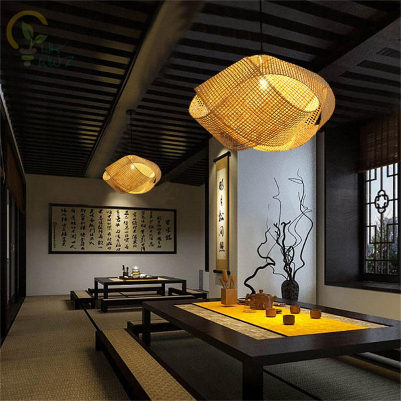 Wicker Pendant Shade - Neue chinesische Bambus Wicker Rattan Cloud