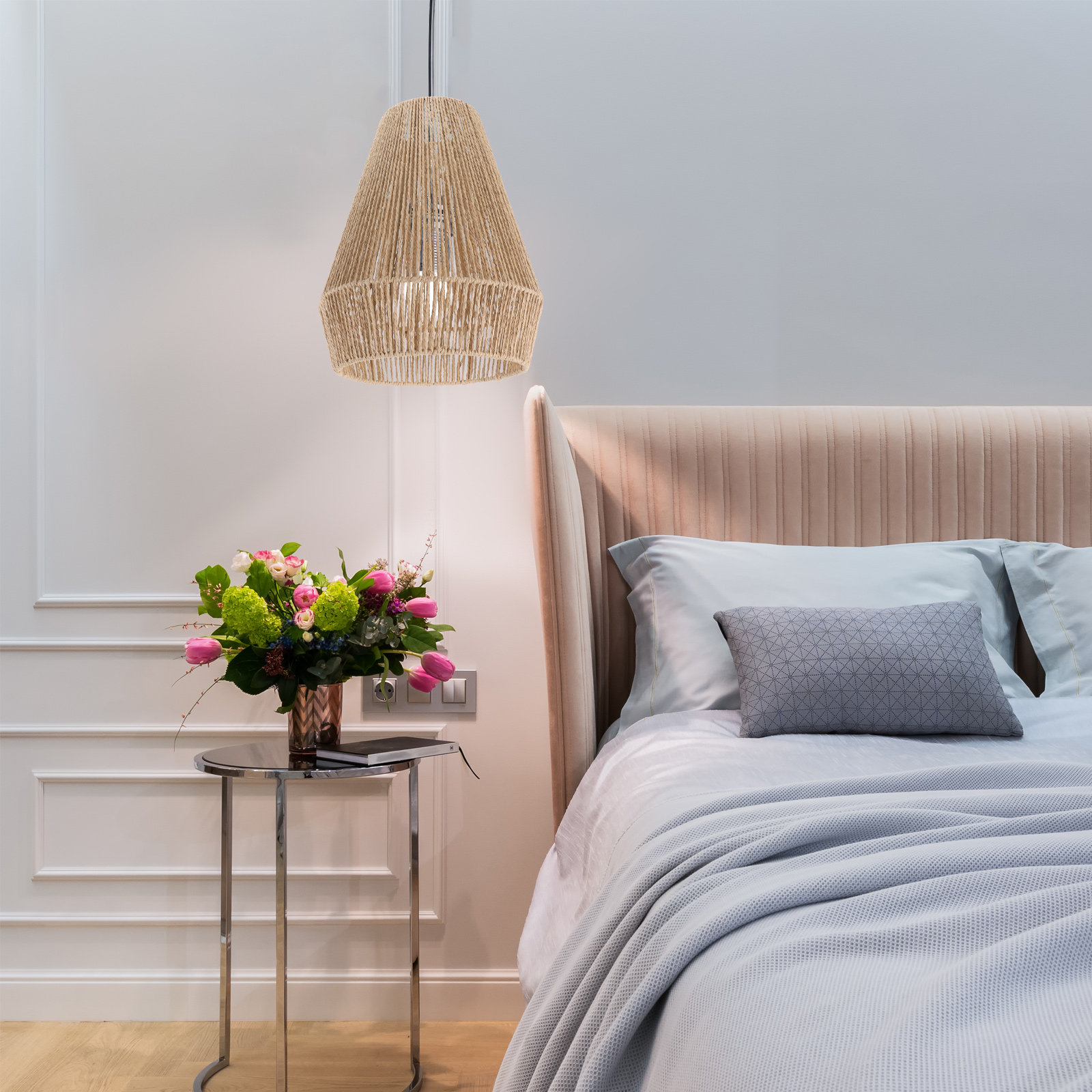 Gewebter Lampenschirm im Retro – Wicker Pendant Shade Bewertung und Preis