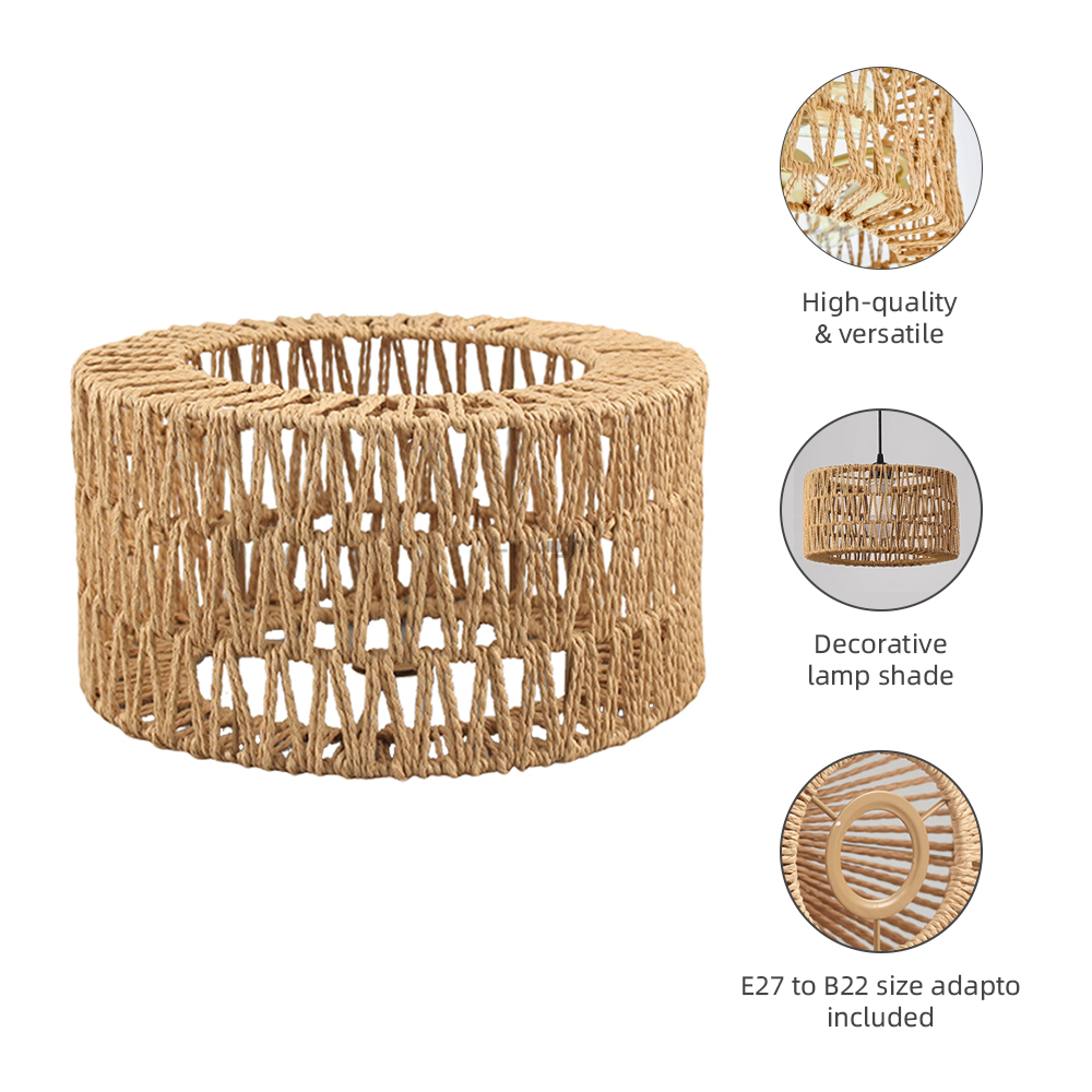 Rattan Lampen schirm E27 Korb  – Wicker Pendant Shade Bewertung und Preis