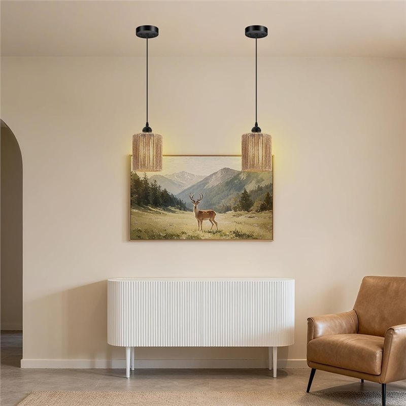 ABKL-Handgewebter Weiden-Lampe – Wicker Pendant Shade Bewertung und Preis